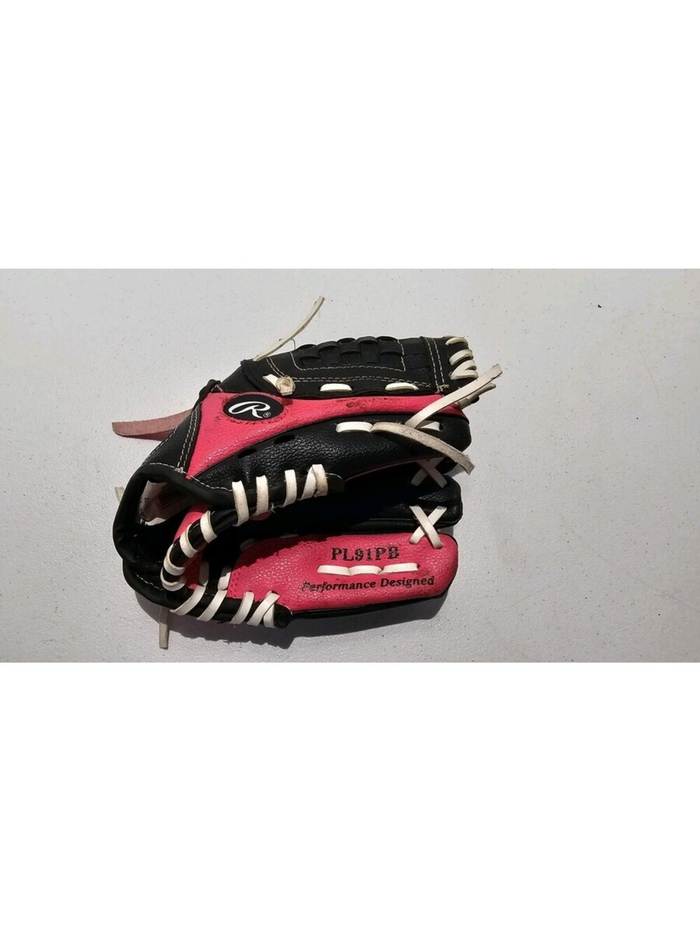 Rawlings Players Series PL91PB 9" Youth T-Ball Baseball Glove Pink Black RH...
